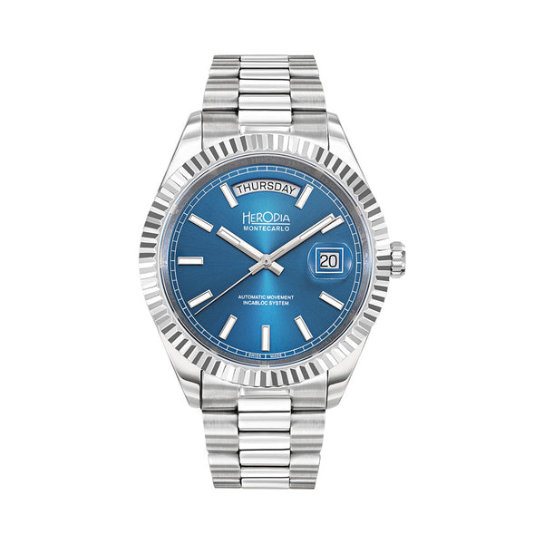 Herodia Monte Carlo Full Day Swiss Watch with Radiant Blue Dial #HMONSDYBL.AC