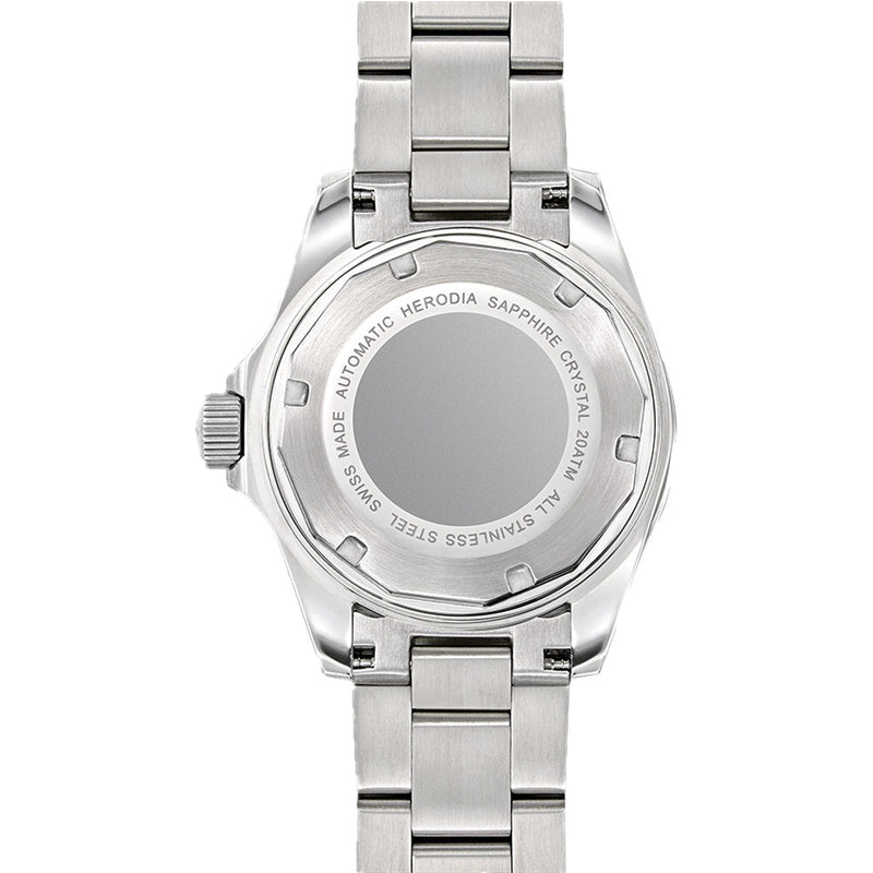 Herodia Mediterraneo Swiss Automatic Dive watch with Black Dial #HMEDSBKBK.AC