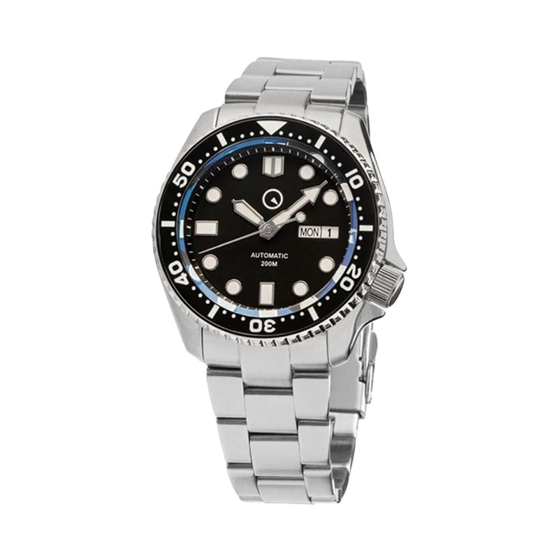 Islander Automatic Dive Watch with Solid-Link Bracelet, AR Sapphire Crystal, Luminous Ceramic Bezel Insert #ISL-02