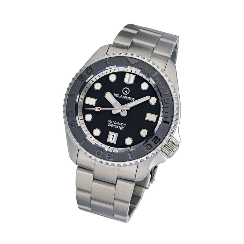 Islander Automatic Dive Watch with Black Dial and Embossed Ceramic Bezel #ISL-04