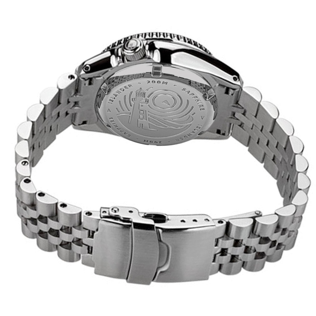 Islander 38mm Automatic Dive Watch with AR sapphire crystal, all