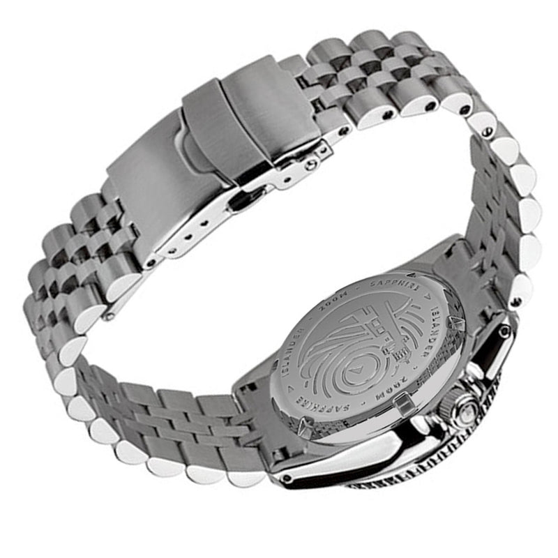 Islander 38mm Automatic Dive Watch with Solid-Link Bracelet, AR Sapphire Crystal, and Luminous Ceramic Bezel Insert #ISL-05