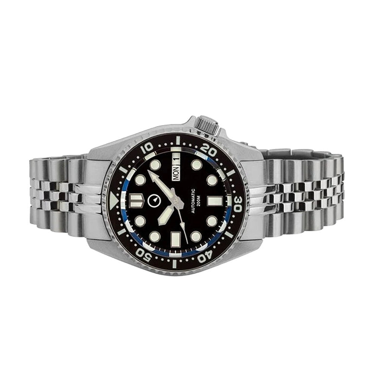 Islander 38mm Automatic Dive Watch with Solid-Link Bracelet, AR Sapphire Crystal, and Luminous Ceramic Bezel Insert #ISL-05