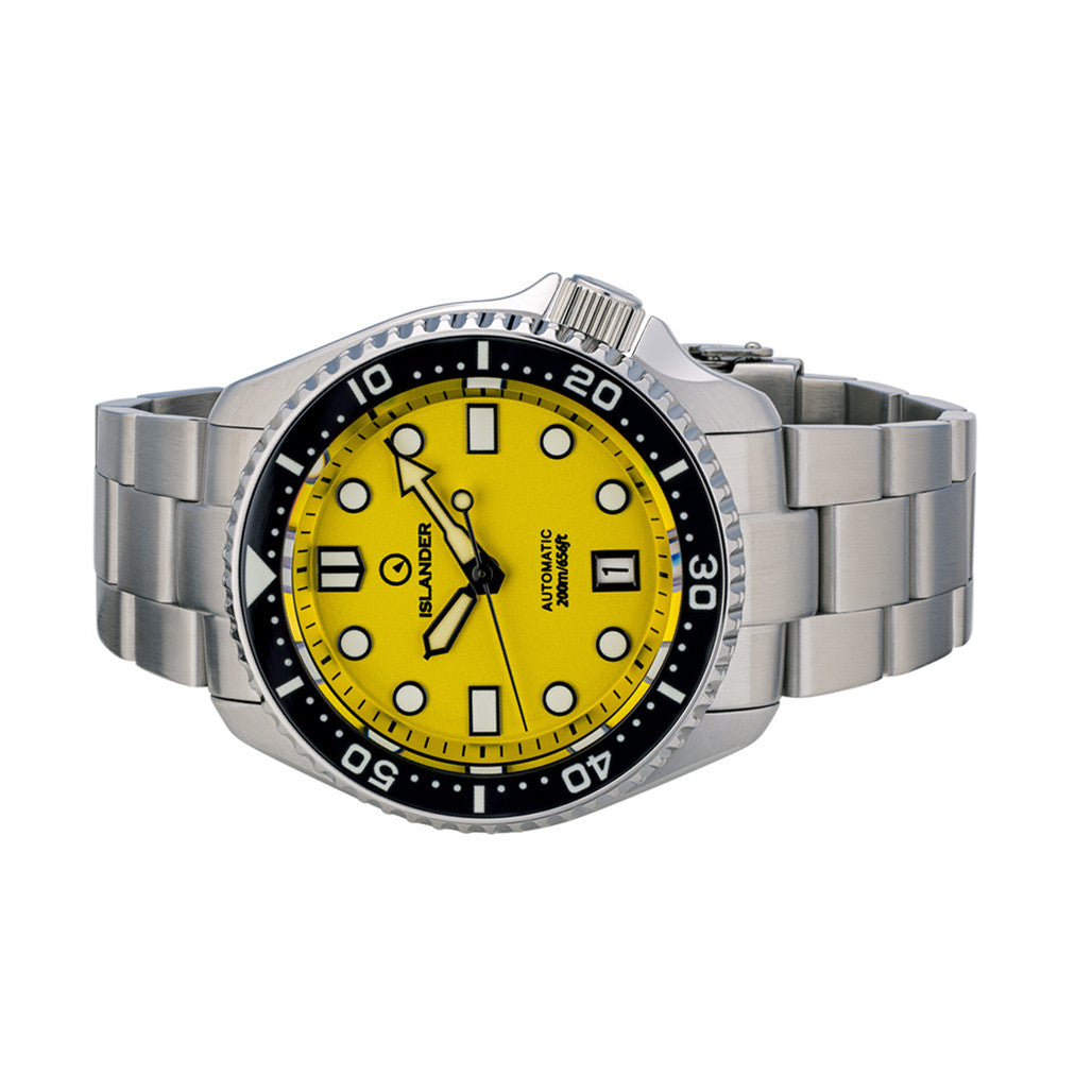 Islander Automatic Dive Watch with Orange Dial and Luminous