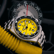 Manufacturer Refurbished - Islander Automatic Dive Watch with Solid-Link Bracelet, AR Sapphire Crystal, Luminous Ceramic Bezel Insert #ISL-08