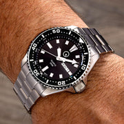 Islander USA Assembled Quartz Dive Watch with Black Dial #ISL-100- Wrist