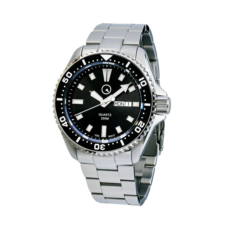 Islander USA Assembled Quartz Dive Watch with Black Dial #ISL-100