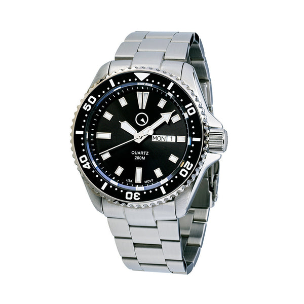 Islander USA Assembled Quartz Dive Watch with Black Dial #ISL-100