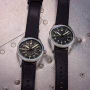 Islander 39mm Automatic Pilot watch with Black Dial and Sapphire Crystal #ISL-102 lifestyle
