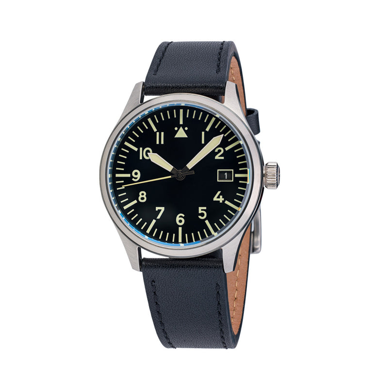 Islander 39mm Automatic Pilot watch with Black Dial and Sapphire Crystal #ISL-102