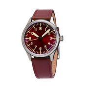 Islander 39mm Automatic Pilot watch with Maroon Dial and Sapphire Crystal #ISL-103