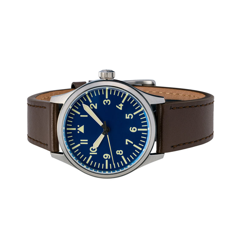 Islander 39mm Automatic Pilot watch with Blue Dial and Sapphire Crystal #ISL-104 side