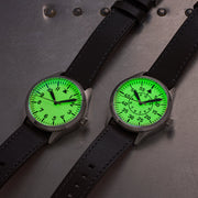 Islander 39mm Automatic Pilot watch with Full Lume Dial and Sapphire Crystal #ISL-106 Lifestyle lume
