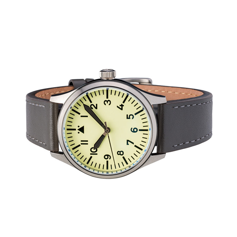 Islander 39mm Automatic Pilot watch with Full Lume Dial and Sapphire Crystal #ISL-106 Side