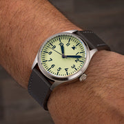 Islander 39mm Automatic Pilot watch with Full Lume Dial and Sapphire Crystal #ISL-106 wrist