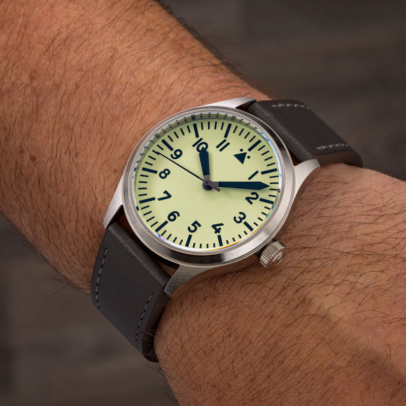 Islander 39mm Automatic Pilot watch with Full Lume Dial and Sapphire Crystal #ISL-106 wrist