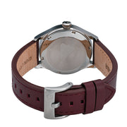 Islander 39mm Automatic Pilot watch with Maroon Dial and Sapphire Crystal #ISL-109 back
