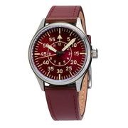 Islander 39mm Automatic Pilot watch with Maroon Dial and Sapphire Crystal #ISL-109 zoom