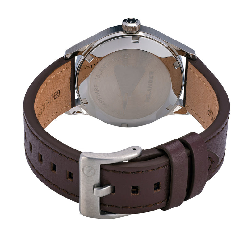 Islander 39mm Automatic Pilot watch with Blue Dial and Sapphire Crystal #ISL-110 back