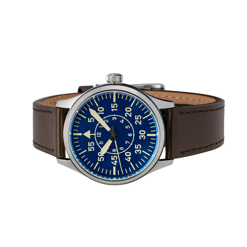 Islander 39mm Automatic Pilot watch with Blue Dial and Sapphire Crystal #ISL-110 side
