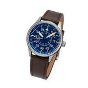 Islander 39mm Automatic Pilot watch with Blue Dial and Sapphire Crystal #ISL-110 tilt