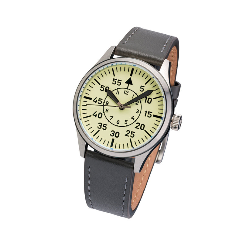 Islander 39mm Automatic Pilot watch with Full Lume Dial and Sapphire Crystal #ISL-112 tilt