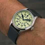 Islander 39mm Automatic Pilot watch with Full Lume Dial and Sapphire Crystal #ISL-112 wrist