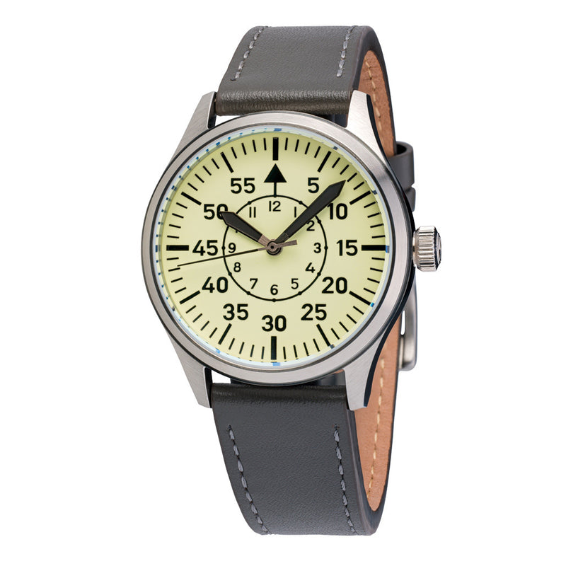 Islander 39mm Automatic Pilot watch with Full Lume Dial and Sapphire Crystal #ISL-112 Zoom