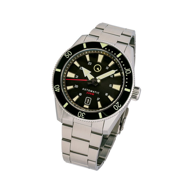 Islander Southold 42mm Automatic Dive Watch with Black Dial #ISL-114 tilt