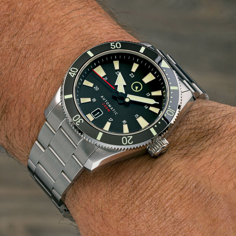 Islander Southold 42mm Automatic Dive Watch with Black Dial #ISL-114 wrist