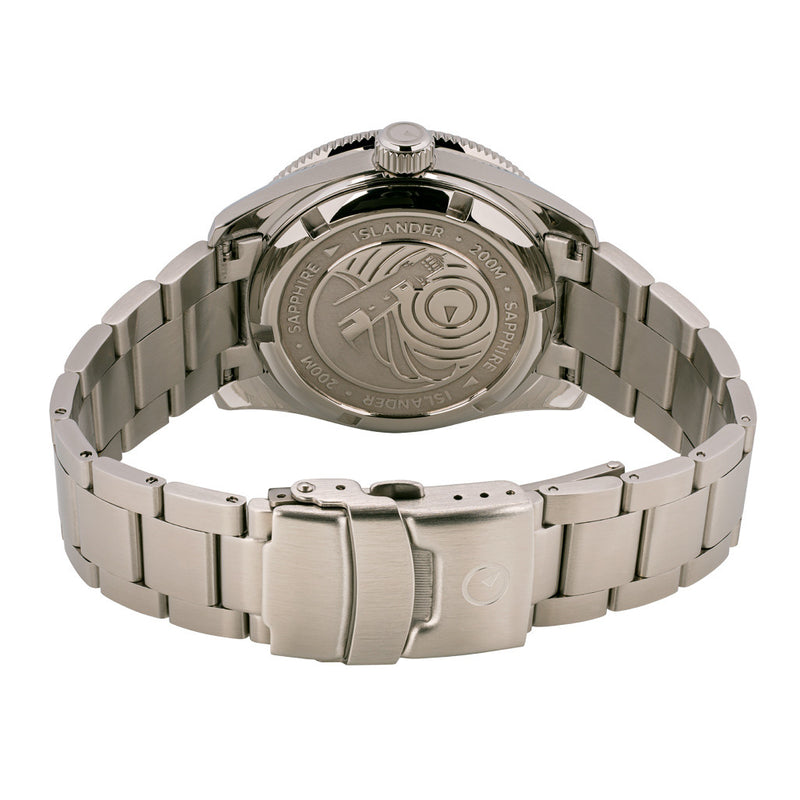Islander Southold 42mm Automatic Dive Watch with Blue Ombre Dial #ISL-115 back