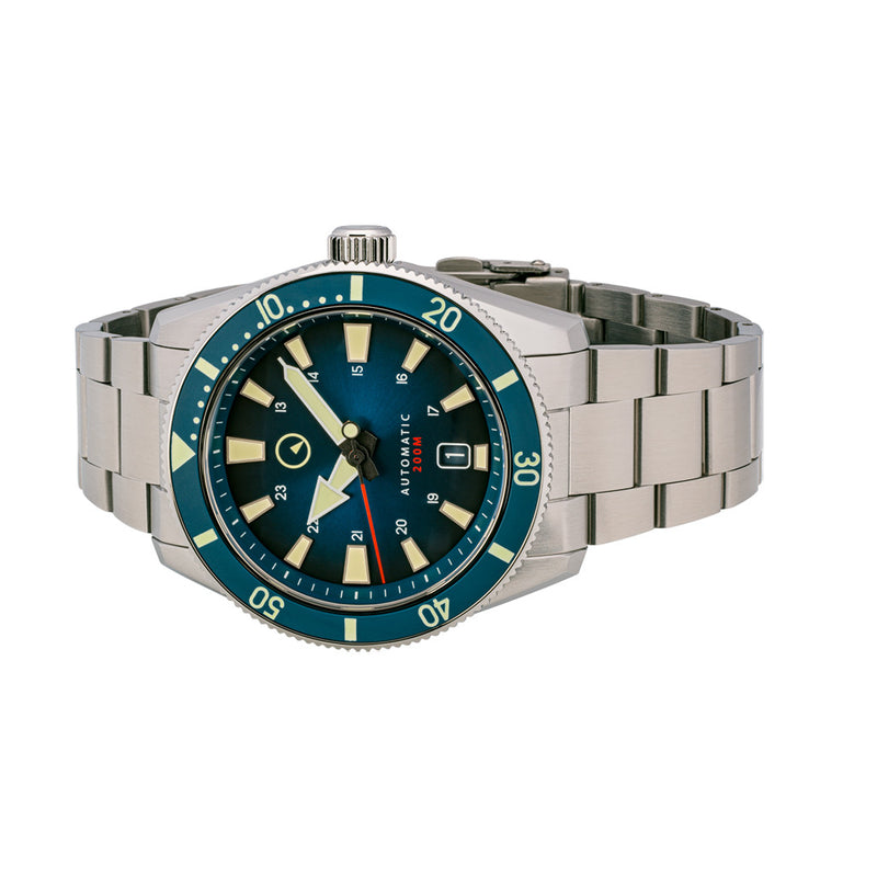Islander Southold 42mm Automatic Dive Watch with Blue Ombre Dial #ISL-115 side