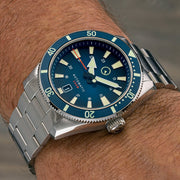 Islander Southold 42mm Automatic Dive Watch with Blue Ombre Dial #ISL-115 wrist