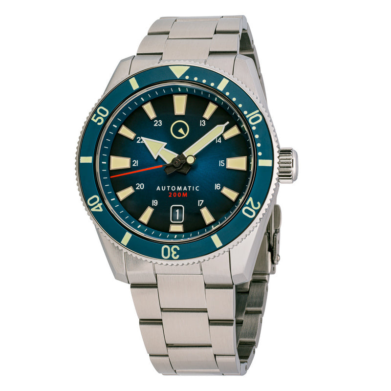 Islander Southold 42mm Automatic Dive Watch with Blue Ombre Dial #ISL-115 zoom