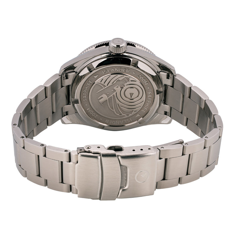 Islander Southold 42mm Automatic Dive Watch with Red Ombre Dial #ISL-116 back