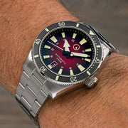 Islander Southold 42mm Automatic Dive Watch with Red Ombre Dial #ISL-116 wrist