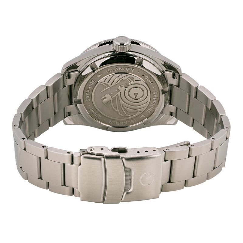 Islander Southold 42mm Automatic Dive Watch with Green Ombre Dial #ISL-117 back