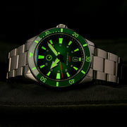 Islander Southold 42mm Automatic Dive Watch with Green Ombre Dial #ISL-117 lume