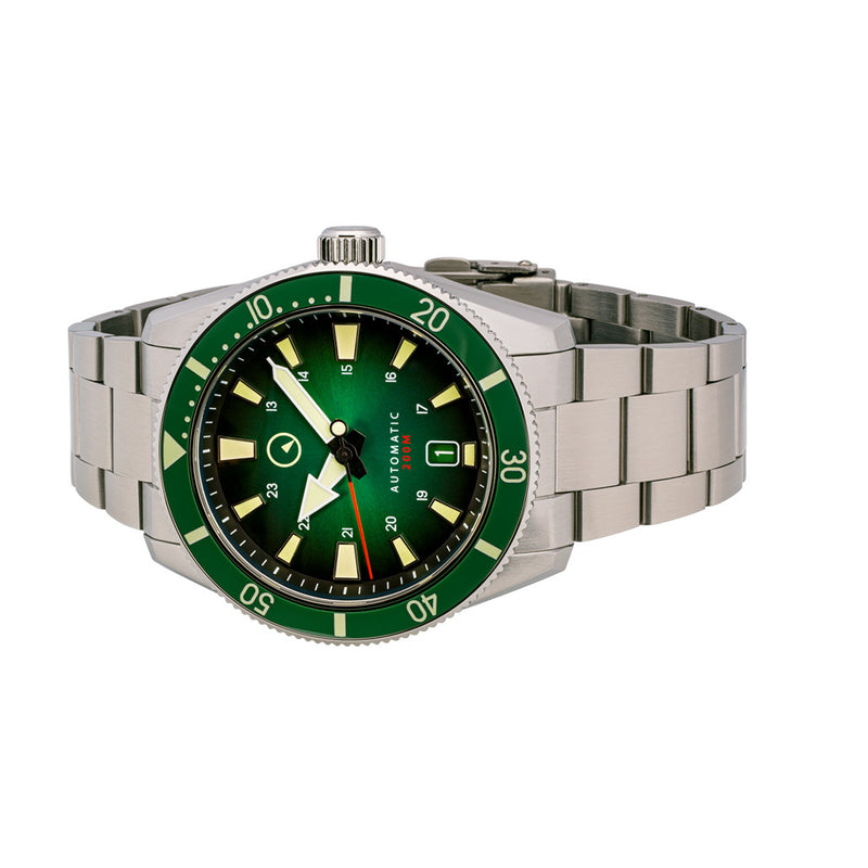 Islander Southold 42mm Automatic Dive Watch with Green Ombre Dial #ISL-117 side