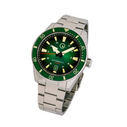 Islander Southold 42mm Automatic Dive Watch with Green Ombre Dial #ISL-117 tilt