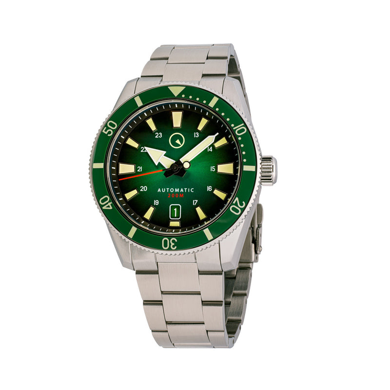 Islander Southold 42mm Automatic Dive Watch with Green Ombre Dial #ISL-117