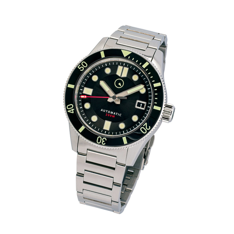 Islander Bayport 40mm Automatic Dive Watch with Black Dial #ISL-119 tilt