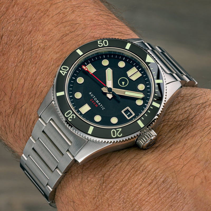 Islander Bayport 40mm Automatic Dive Watch with Black Dial #ISL-119 wrist