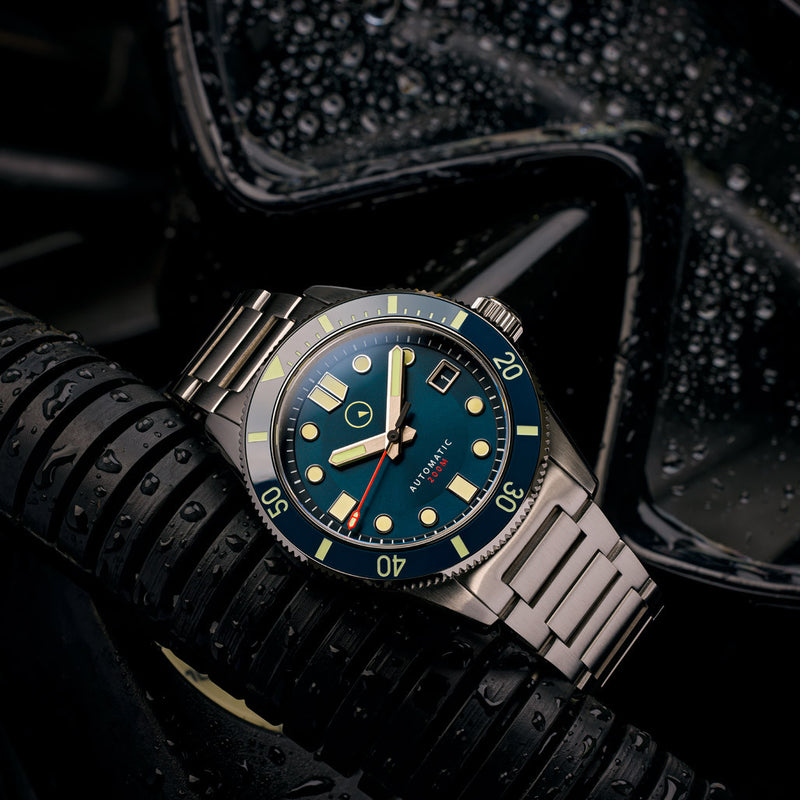 Islander Bayport 40mm Automatic Dive Watch with Blue Dial #ISL-120 lifestyle