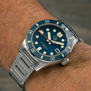 Islander Bayport 40mm Automatic Dive Watch with Blue Dial #ISL-120 wrist