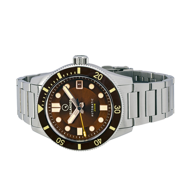 Islander Bayport 40mm Automatic Dive Watch with Brown Dial #ISL-121 side