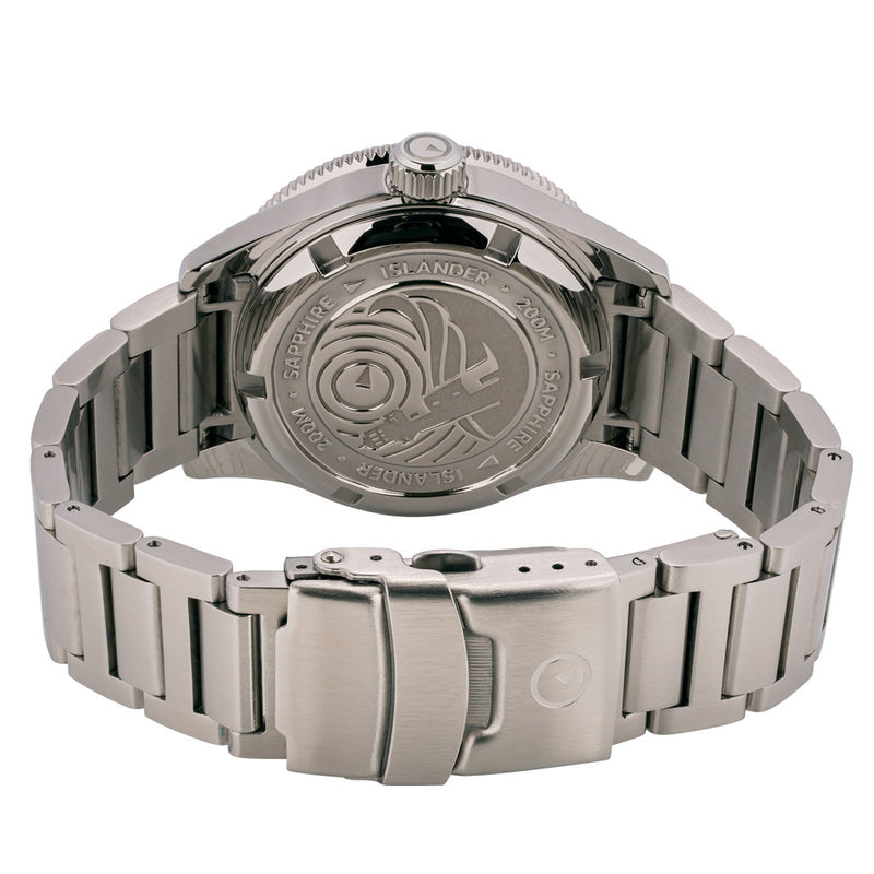 Islander Bayport 40mm Automatic Dive Watch with Green Dial #ISL-122 back