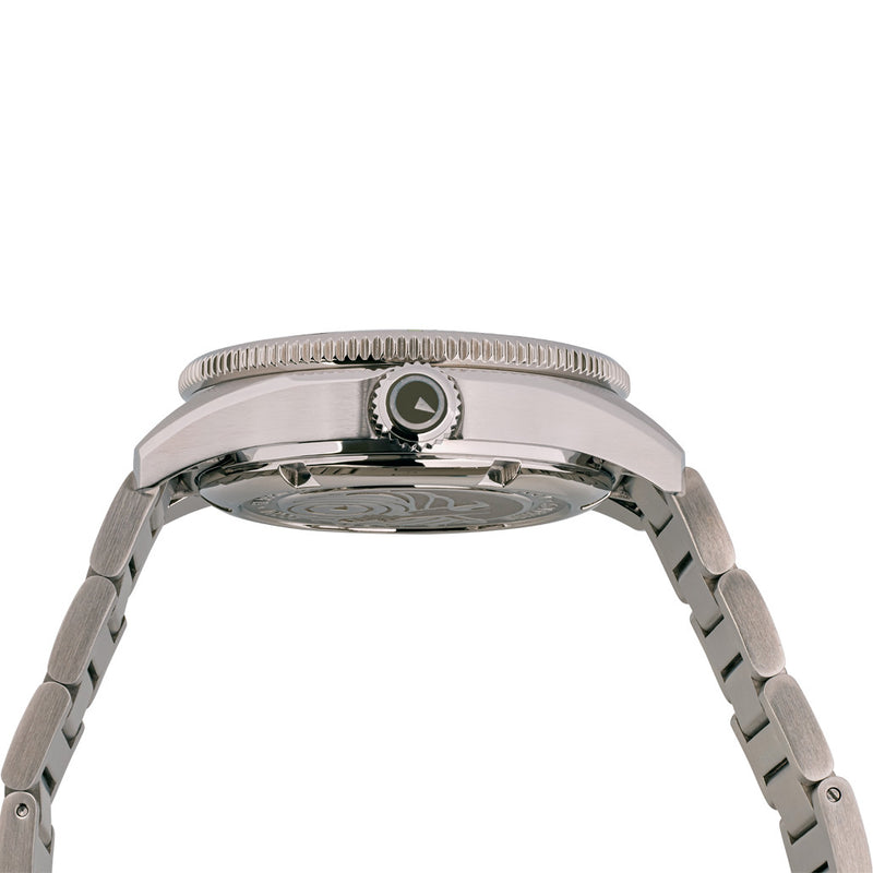 Islander Bayport 40mm Automatic Dive Watch with Green Dial #ISL-122 crown