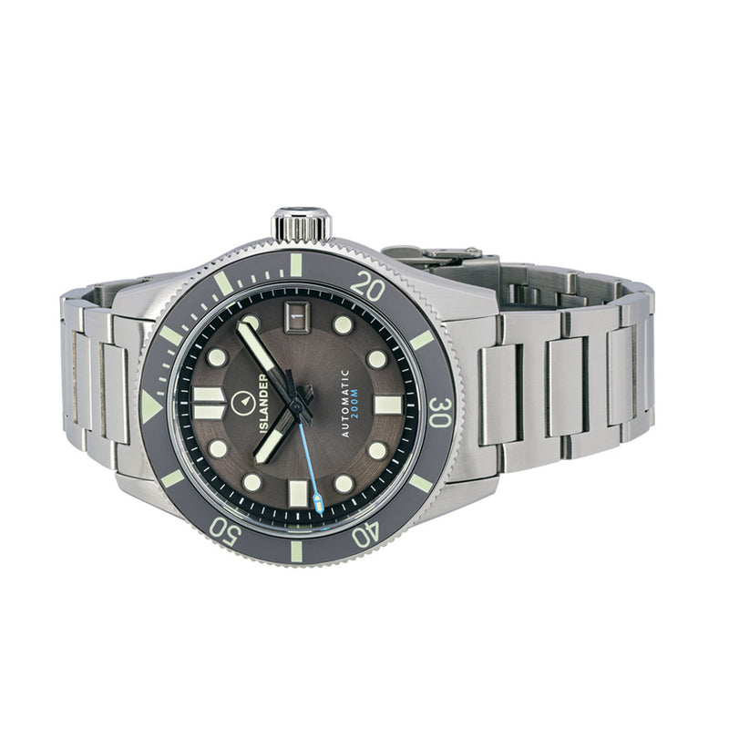 Islander Bayport 40mm Automatic Dive Watch with Grey Dial #ISL-123 side