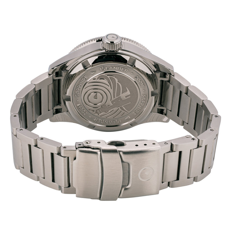 Islander Bayport 40mm Automatic Dive Watch with Grey Dial #ISL-123 back